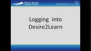 Logging into Desire2Learn