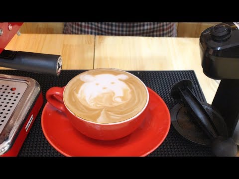 hướng dẫn cách pha cafe latte art  | máy pha cafe espresso kahchan