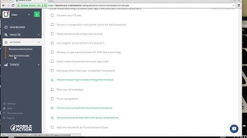Mobile Action-App Store Intelligence tool- Recommended Actions