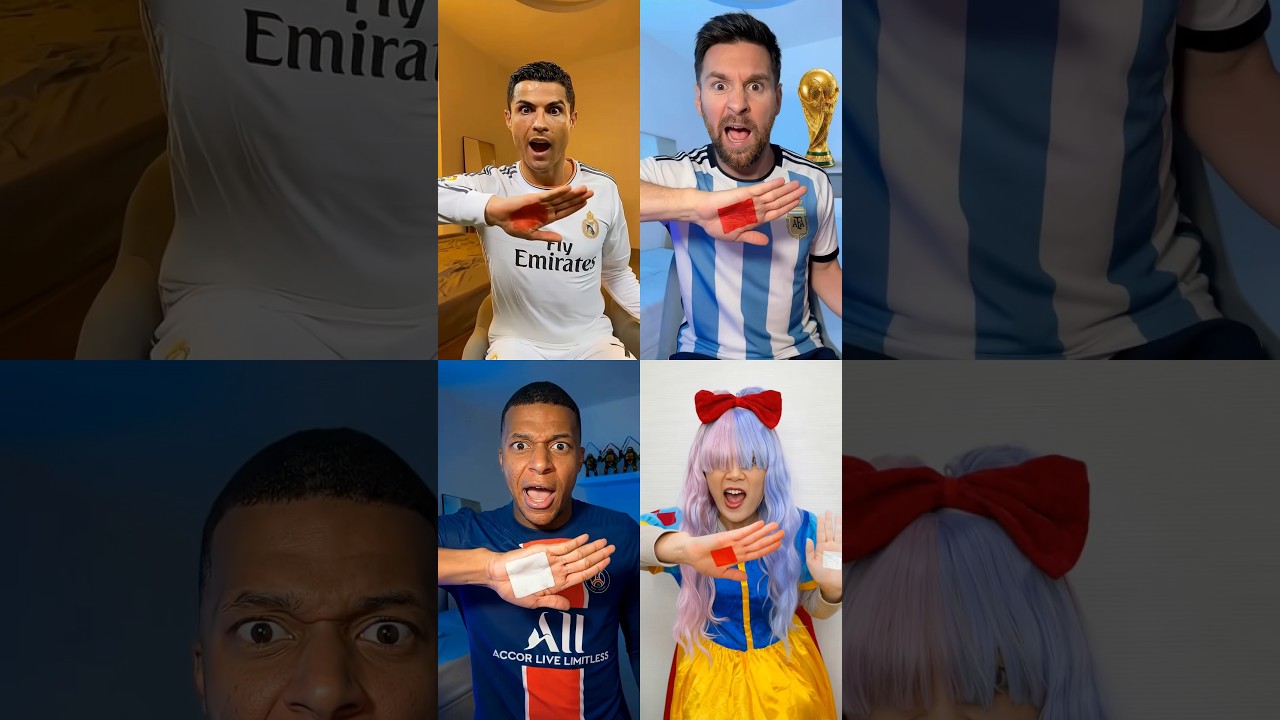 Sion princess Ronaldo vs Messi vs Mbappee MAKEUP Trend 💄