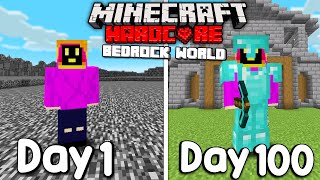 I Survived 100 Days Of Hardcore Minecraft, In A Bedrock Only World...
