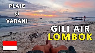 Insula GILI AIR Lombok – PLAJE de pe insula intr-o zi insorita & VARANI (soparle „monitor lizard”)