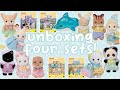 unboxing four new baby nursery sets ✨ Sylvanian Families rainy day duo, sleepover party and more!