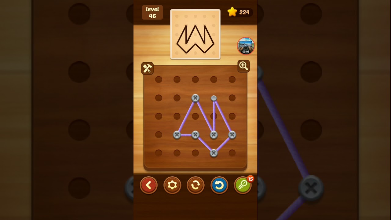 line puzzle string art Acacia level 46