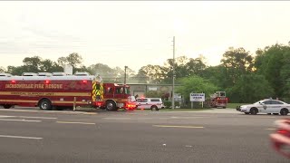 American Legion Post in flames