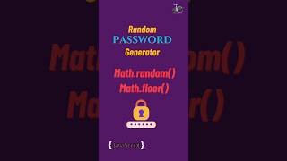 random password generator using Math.random() method | #javascript tutorial in 1 minutes