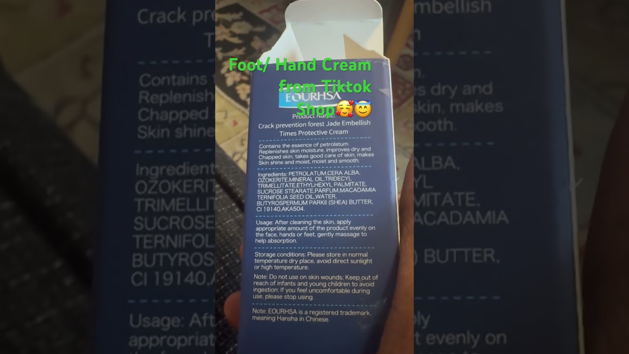 Hand & Foot Cream From Tiktok Shop 