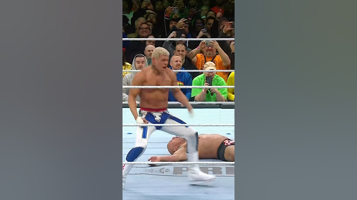 The Rock thought he had The People’s Elbow but he ATE a Cody Cutter outta nowhere! 👏👏👏 #WrestleMania
