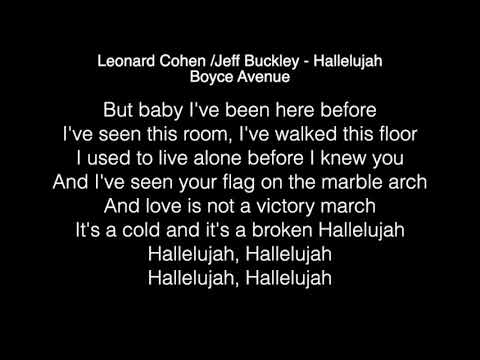 Boyce Avenue Hallelujah Lyrics Leonard Cohen Jeff Buckley Youtube