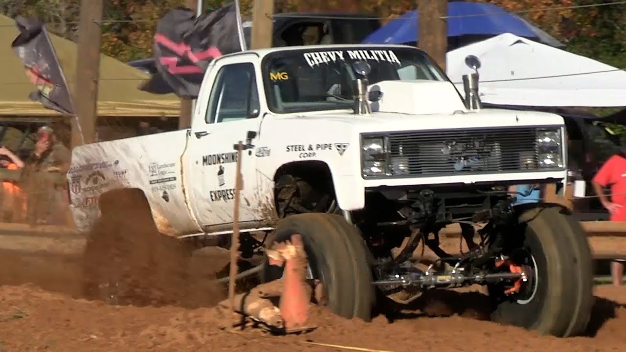 MUD TRUCKS HIT THE PIT AT TWITTYS MUD BOG