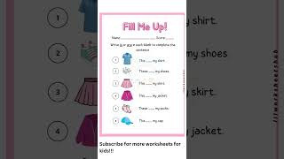 BEST BRAIN BOOSTING WORKSHEETS FOR KIDS||FILL ME UP