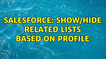 Salesforce: Show/hide related lists based on profile
