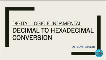 Decimal to Hexadecimal | More useful content in description👇| @LastBenchStudents3 #video #dlf #cod