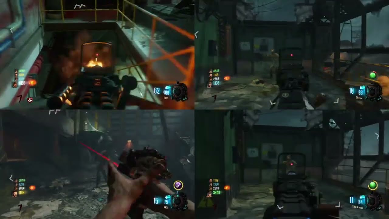 4 Player Splitscreen COD BO3 zombie | PS4 PRO LIVE!