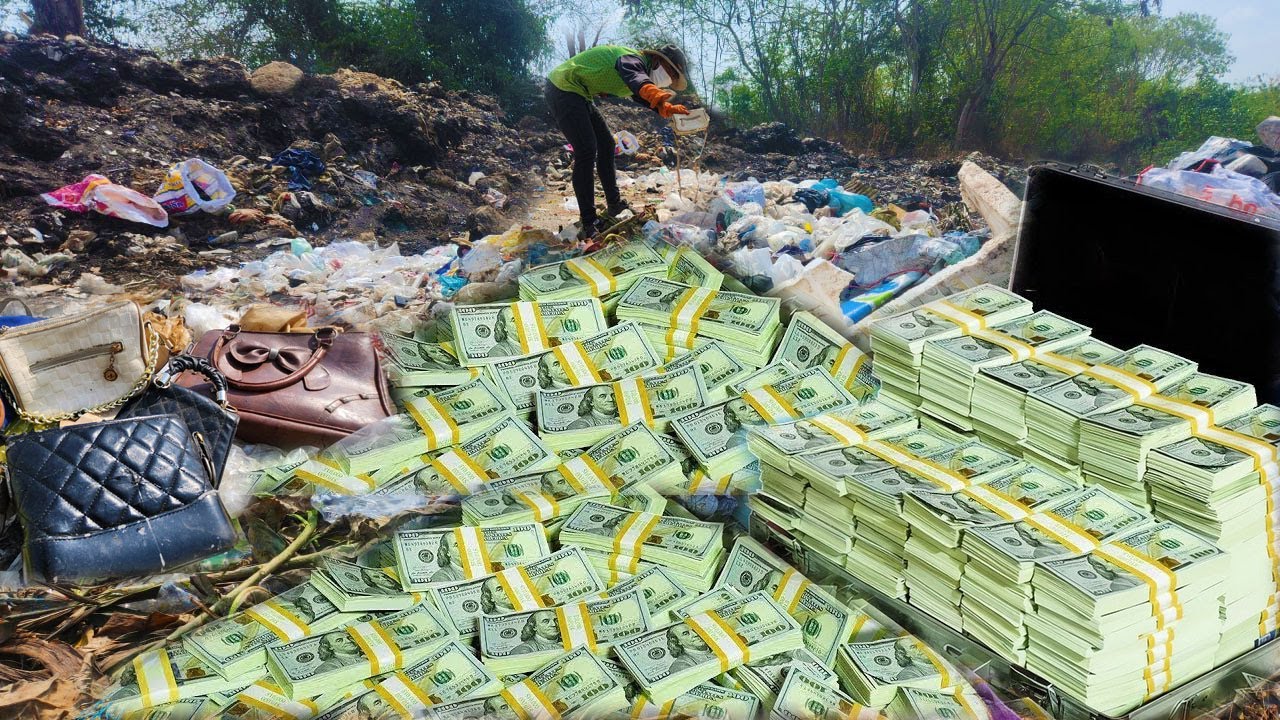 Amazing Lucky Found A lot Money $ and good thing at Trash Place - treasure found