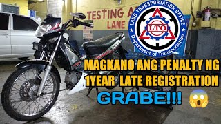 Grabe  2022 Magkano Ang Penalty Sa 1year Late Registration Ng Single Motor  Lto Philippines