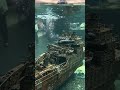 Submarine moves along vessel ⚓