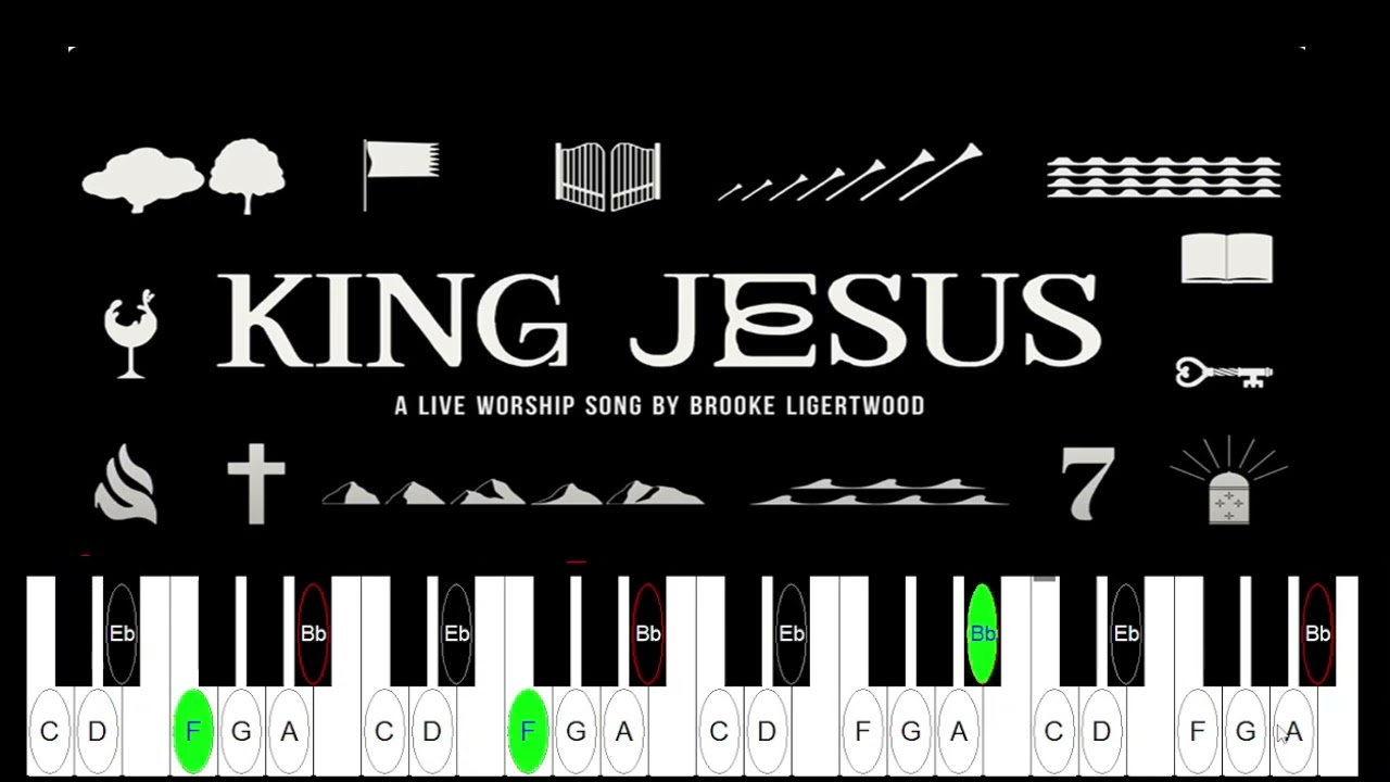KING JESUS BROOKE LIGERTWOOD PIANO / TECLADO / KEYBOARD TUTORIAL