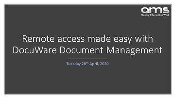 Remote access made easy with DocuWare Document Management
