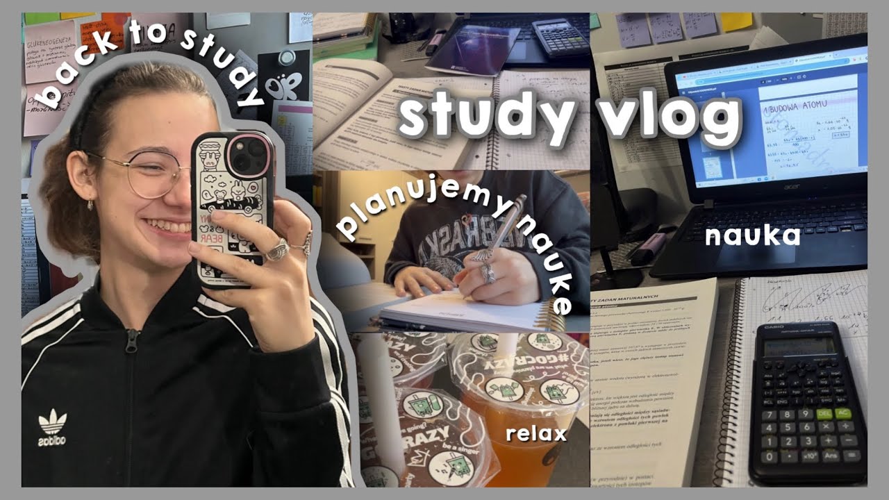 study vlog🐻 || planujemy nauke!🩶chemia, matematyka, herbatka