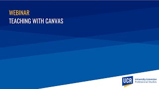 Teaching with Canvas - Basics - Webinar