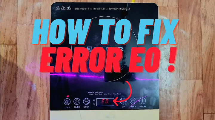 induction cooker e0 error solution