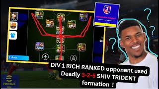 RANKED DIV1 opponent used deadly SHIV trident formation to make me quit!😭 #efootball2024 #pes #asmr