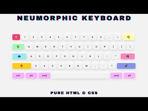 Minimal Neumorphic Keyboard Design Using Pure HTML & CSS | Neumorphism CSS Tutorial
