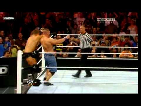 WWE RAW 23.8.2010 John Cena vs The Miz / Daniel Bryan interference Part 2