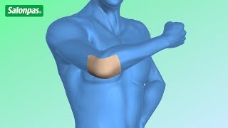 【How to apply】Salonpas Pain Relief Patch / Elbow