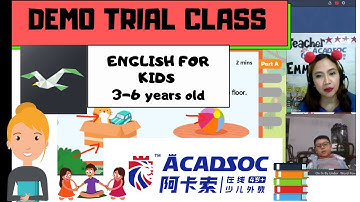 FULL DEMO-ACADSOC - TRIAL CLASS- English for Kids (3-6 years old)