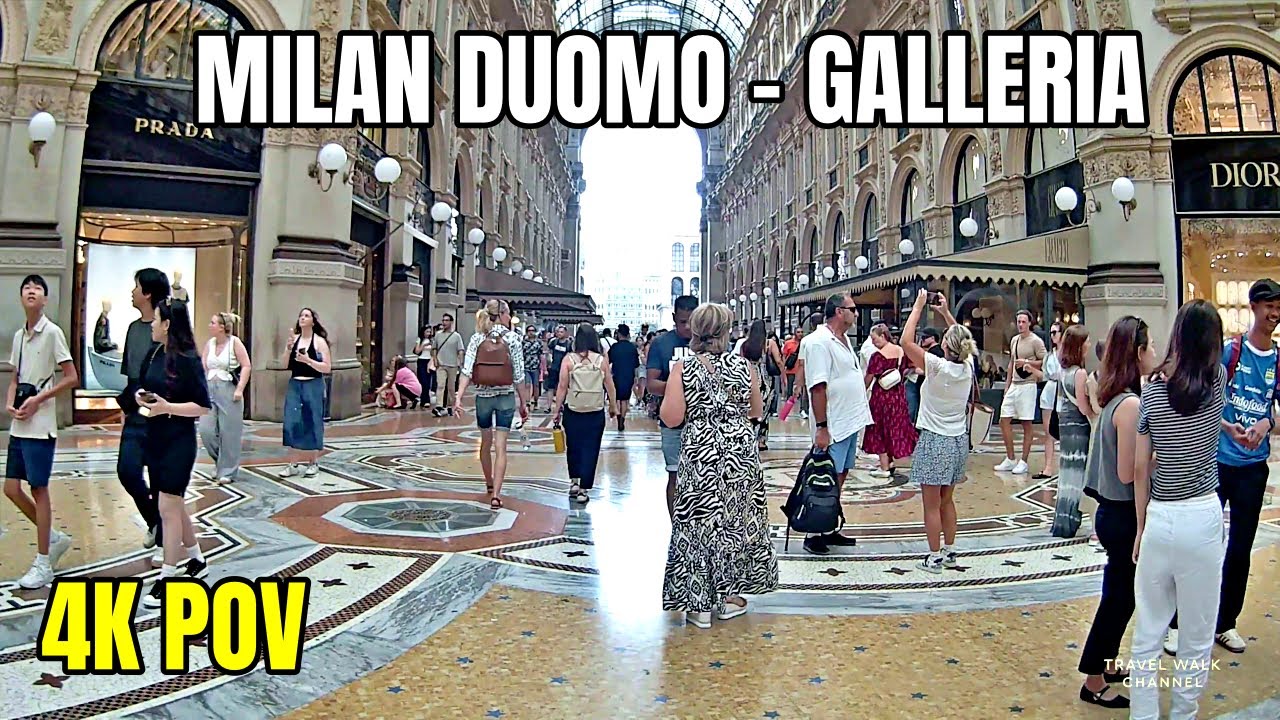 Milan Duomo & Galleria 4K POV ASMR – Full Interior & Side Walk