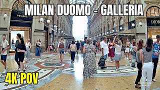 Milan Duomo & Galleria 4K POV ASMR – Full Interior & Side Walk