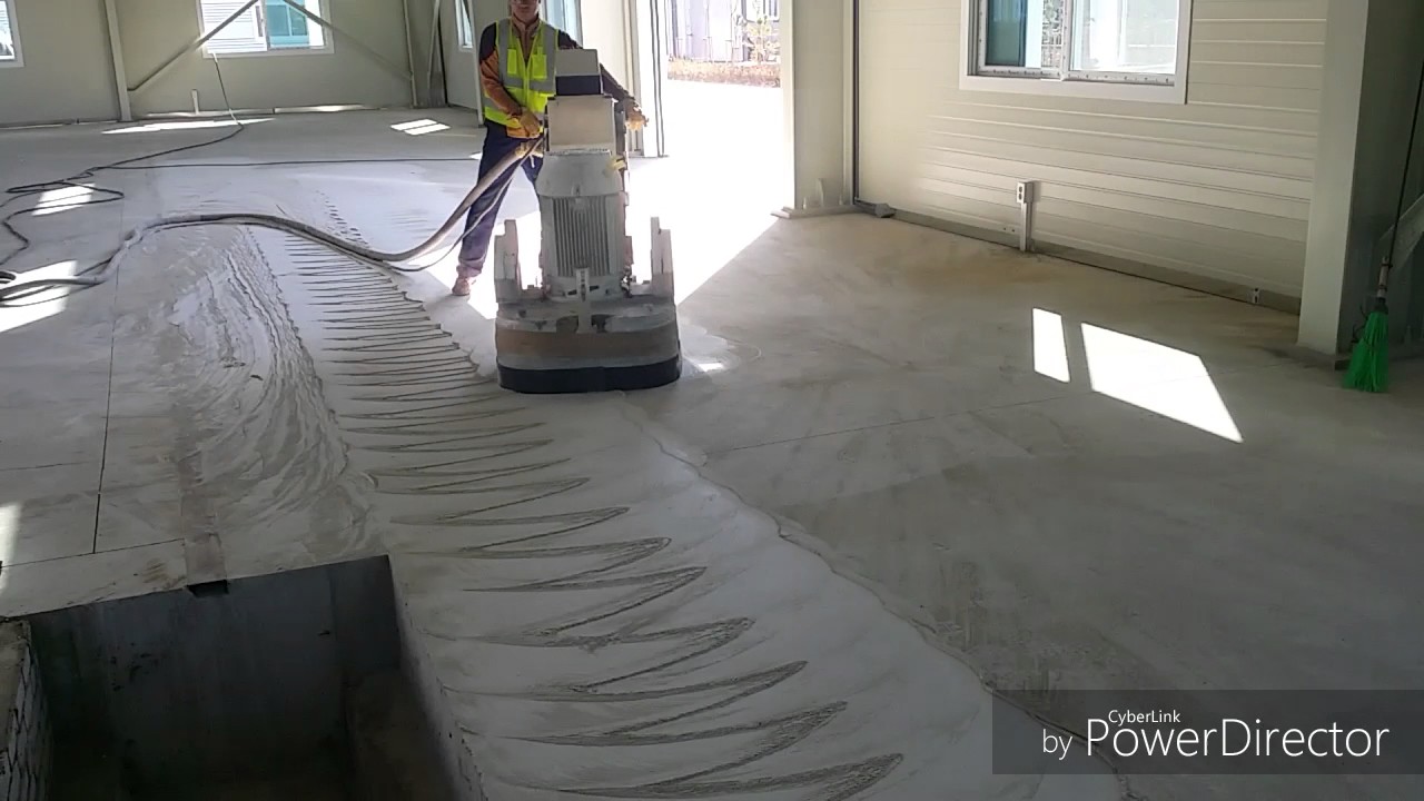 트럭정비센터 Concrete Polishing 적용 Step 1 Grinding YouTube