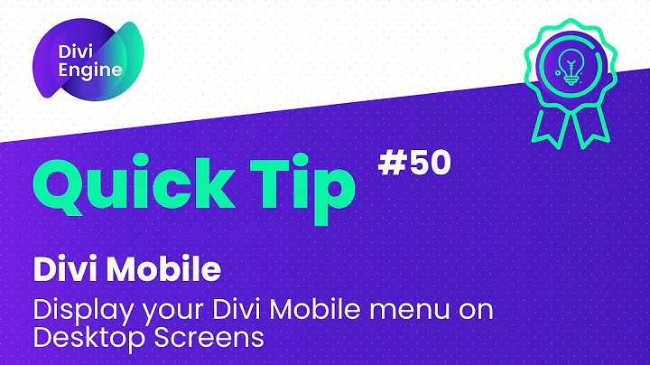 Display your Divi Mobile menu on Desktop screens
