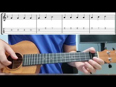 Lightly Row - Easy Beginner Ukulele Tab With Playthrough Tutorial Lesson