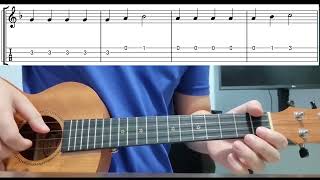 Lightly Row - Easy Beginner Ukulele Tab With Playthrough Tutorial Lesson