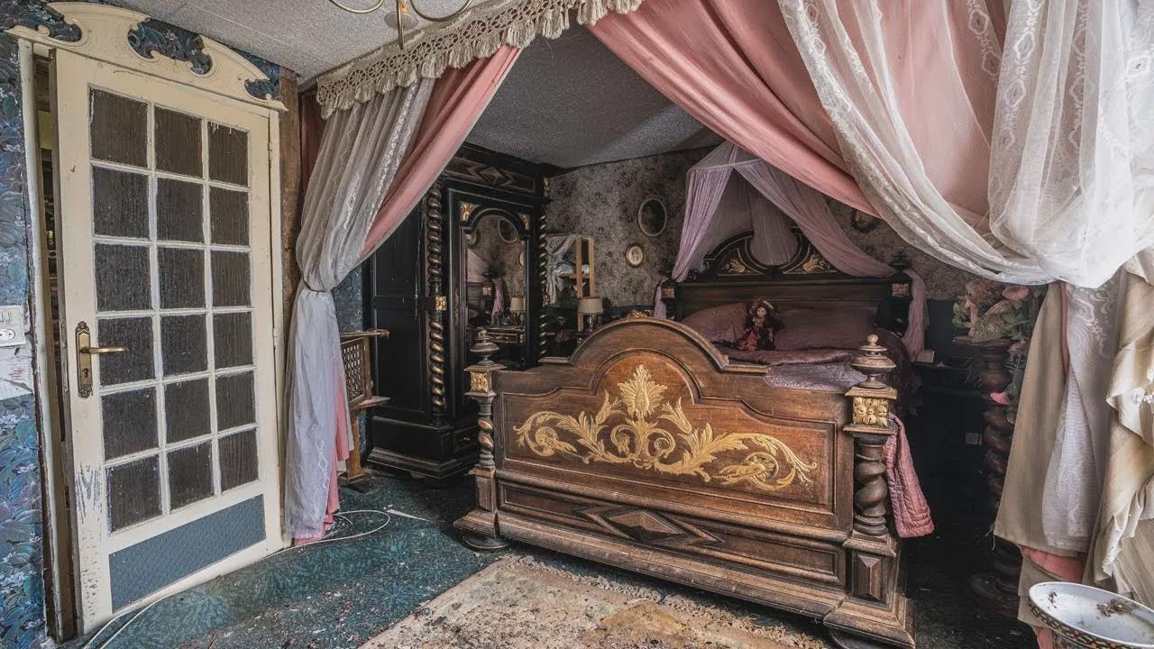 Misterioasa casă părăsită cu draperii din Franța – De ce a fost abandonată?