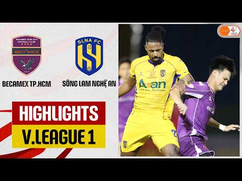 Highlights: Becamex TP. HCM - Sông Lam Nghệ An | Penalty hỏng ăn, thẻ đỏ và trận đấu cực hấp dẫn — football highlights