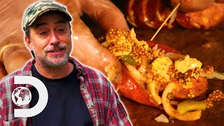 Spicy BBQ Baloney Sausage Taco! | Moonshiners: Smoke Ring