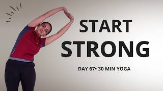 Day 67 | Monday Reset 🌿 30 Min Gentle Full Body Yoga for Strength & Flexibility