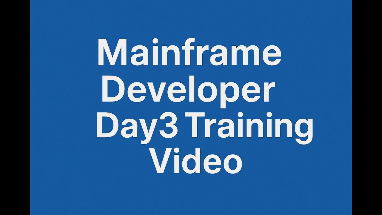 Mainframe developer training TSO ISPf JCL VSAM COBOL DB2 CICS modules ...