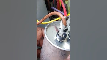 Replacing capacitor on outdoor condensing unit. #diy #hvac