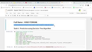 Sparks Task 6 :Prediction using Decision Tree Algorithm