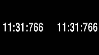 Side by side 1 hour 60fps millisecond timer