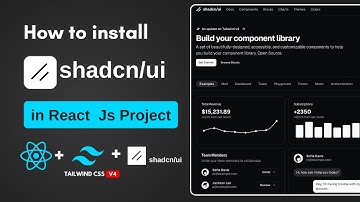 Install Shadcn UI in React & Tailwind CSS - A Beginner