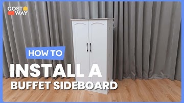 How to Install the Freestanding Buffet Cupboards Sideboard with 2 Doors | HV10421 #costway #howto