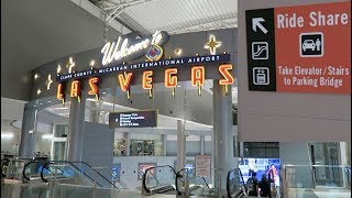 Walking Tour Uber & Lyft Las Vegas Pickup McCarran International Airport (HOW TO FIND IT)