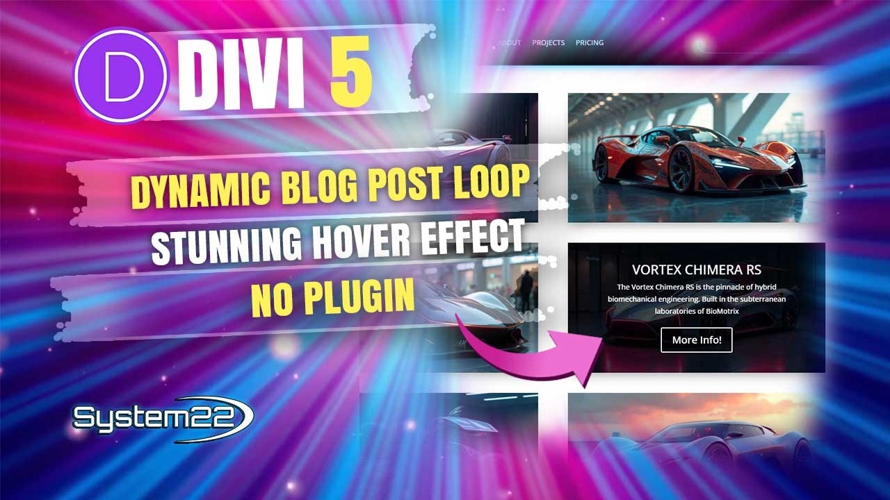 Divi 5 Dynamic Blog Loop with Stunning Hover Reveal Effect - YouTube