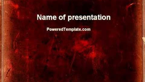 Red Grunge PowerPoint Template by PoweredTemplate.com